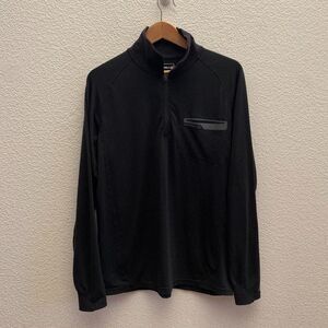 Merrell UPF 30+ Opti-Wick 1/4 Zip Pullover Shirt Medium Black Running Outdoor